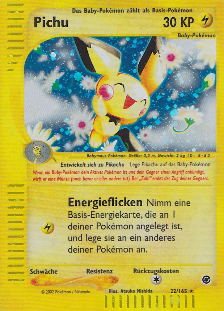 Pichu 22 — Expedition Base Set (German Pokémon TCG card)