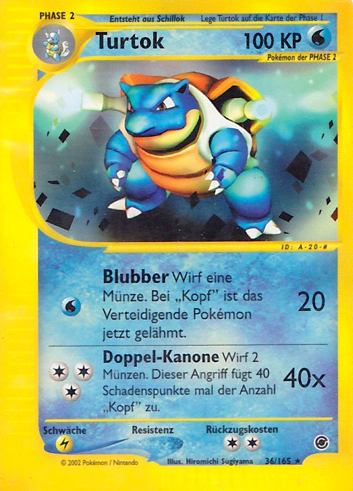 Turtok 36 — Expedition Base Set (German Pokémon TCG card)