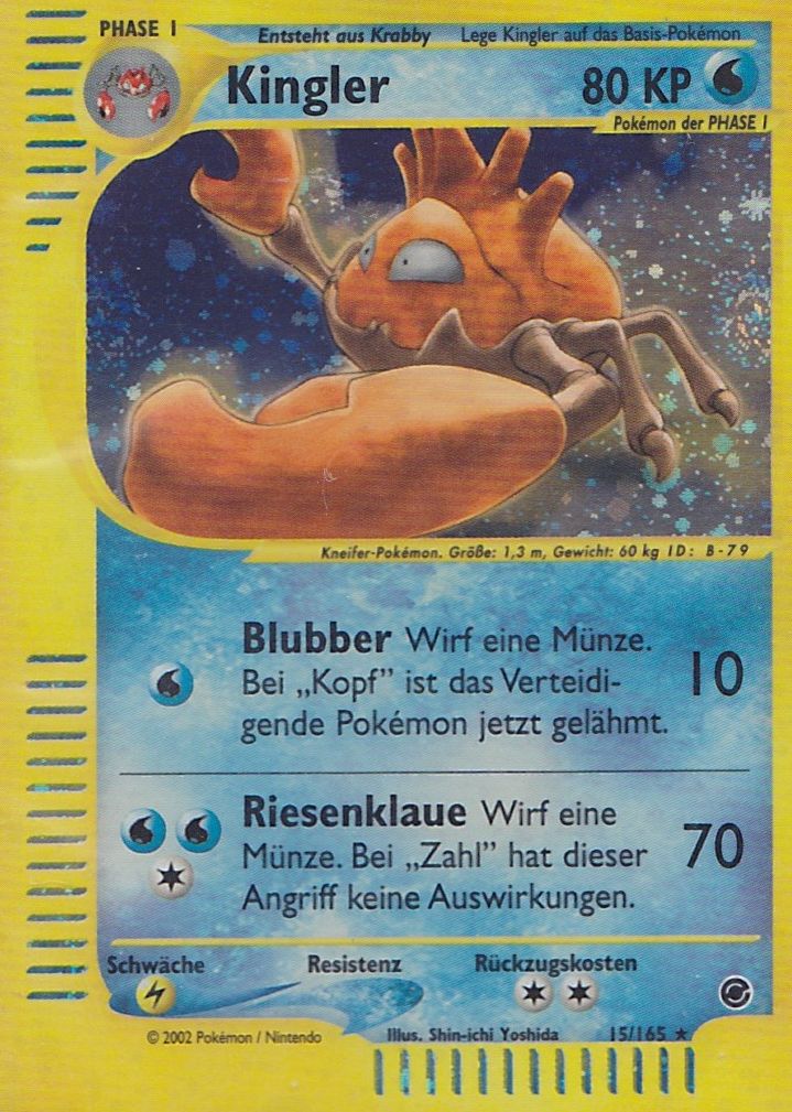 Kingler 50 — Expedition Base Set (German Pokémon TCG card)