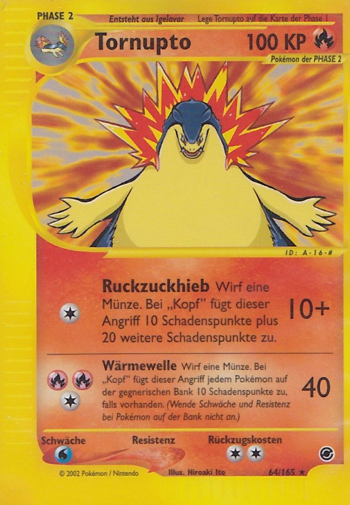 Tornupto 64 — Expedition Base Set (German Pokémon TCG card)