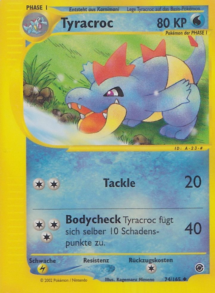 Tyracroc 74 — Expedition Base Set (German Pokémon TCG card)
