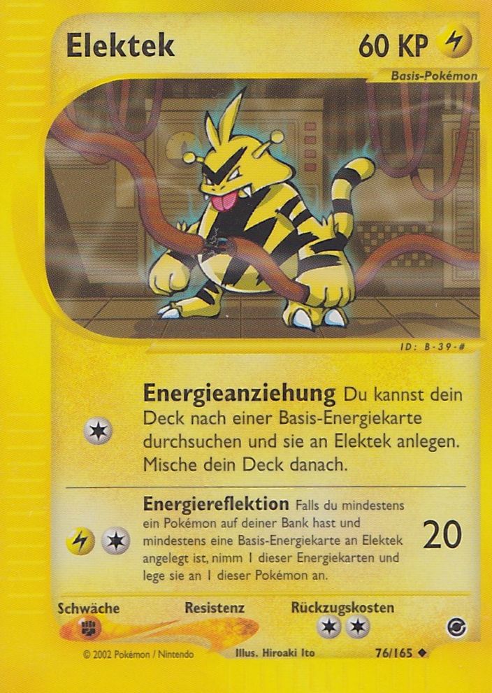 Elektek 76 — Expedition Base Set (German Pokémon TCG card)