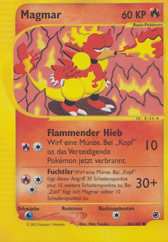 Magmar 86 — Expedition Base Set (German Pokémon TCG card)