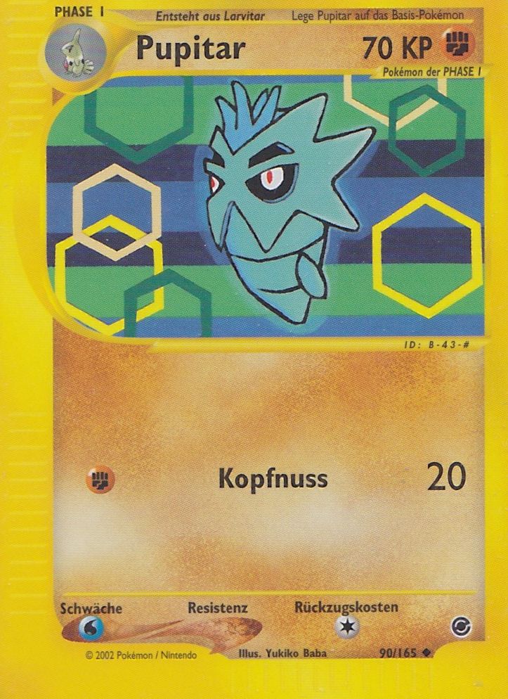 Pupitar 90 — Expedition Base Set (German Pokémon TCG card)