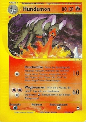 Hundemon 14 — Aquapolis (German Pokémon TCG card)