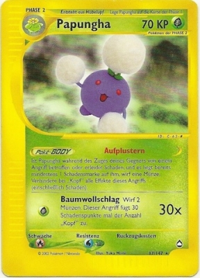 Papungha 17 — Aquapolis (German Pokémon TCG card)