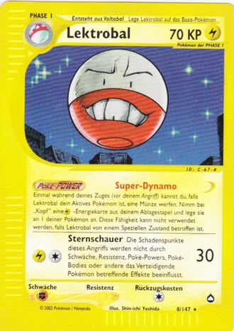 Lektrobal 8 — Aquapolis (German Pokémon TCG card)