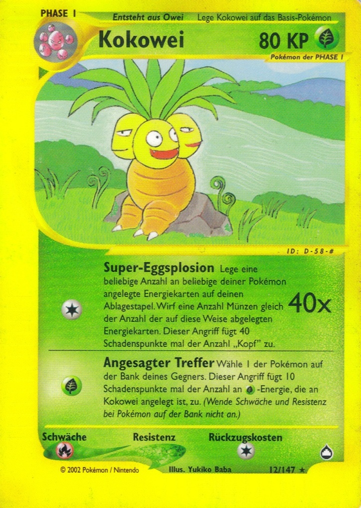 Hypno H12 — Aquapolis (German Pokémon TCG card)