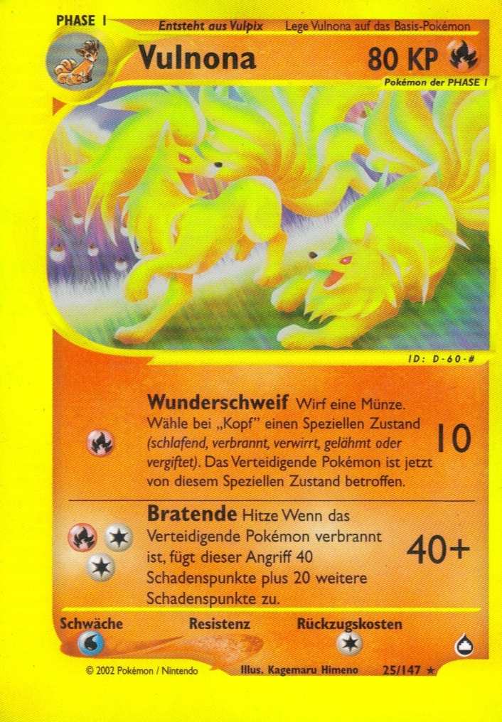 Suicune H25 — Aquapolis (German Pokémon TCG card)