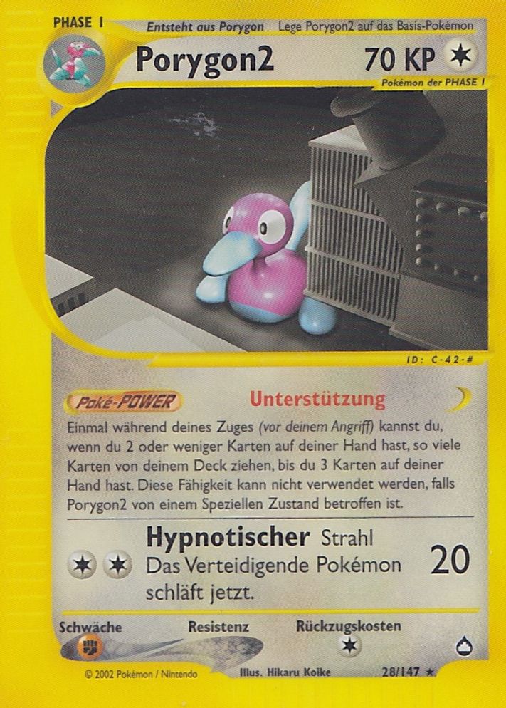 Despotar H28 — Aquapolis (German Pokémon TCG card)