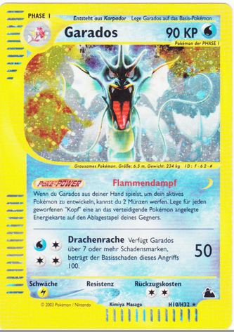 Garados 11 — Skyridge (German Pokémon TCG card)