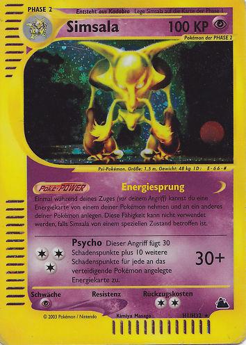 Simsala 2 — Skyridge (German Pokémon TCG card)