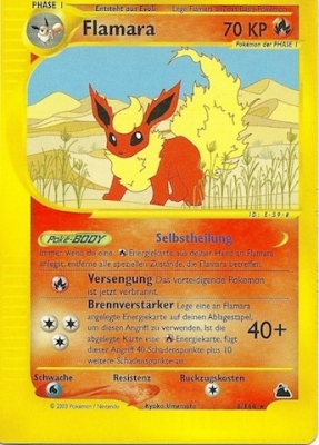 Flamara 8 — Skyridge (German Pokémon TCG card)