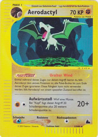 Simsala H01 — Skyridge (German Pokémon TCG card)