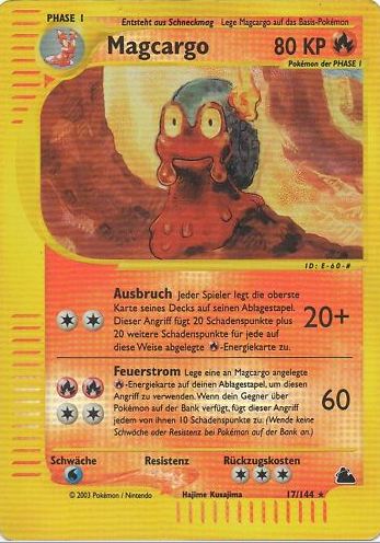 Magcargo H17 — Skyridge (German Pokémon TCG card)