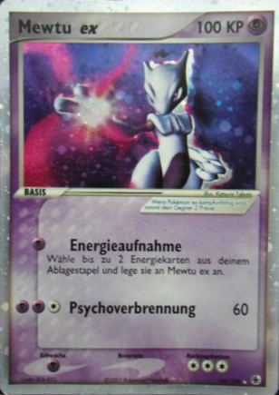 Mewtu ex 101 — EX Ruby & Sapphire (German Pokémon TCG card)
