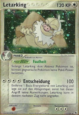 Letarking 12 — EX Ruby & Sapphire (German Pokémon TCG card)