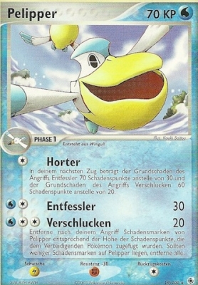 Pelipper 19 — EX Ruby & Sapphire (German Pokémon TCG card)