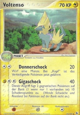 Voltenso 39 — EX Ruby & Sapphire (German Pokémon TCG card)