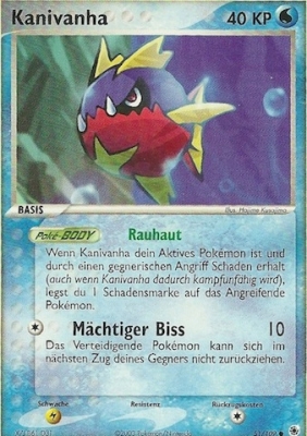 Kanivanha 51 — EX Ruby & Sapphire (German Pokémon TCG card)