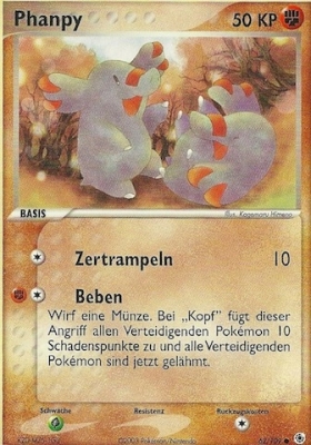 Phanpy 62 — EX Ruby & Sapphire (German Pokémon TCG card)