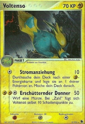 Voltenso 9 — EX Ruby & Sapphire (German Pokémon TCG card)