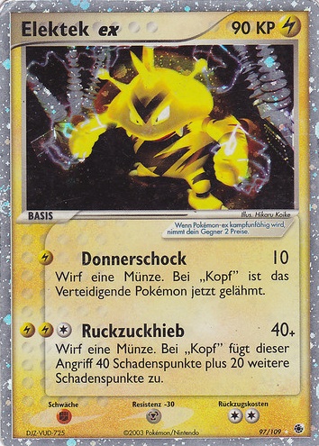 Elektek ex 97 — EX Ruby & Sapphire (German Pokémon TCG card)