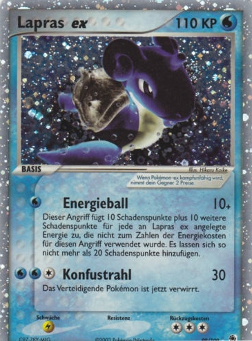 Lapras ex 99 — EX Ruby & Sapphire (German Pokémon TCG card)