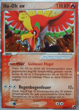 Ho-oh ex 104 — EX Unseen Forces (German Pokémon TCG card)