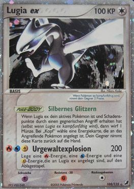 Lugia ex 105 — EX Unseen Forces (German Pokémon TCG card)