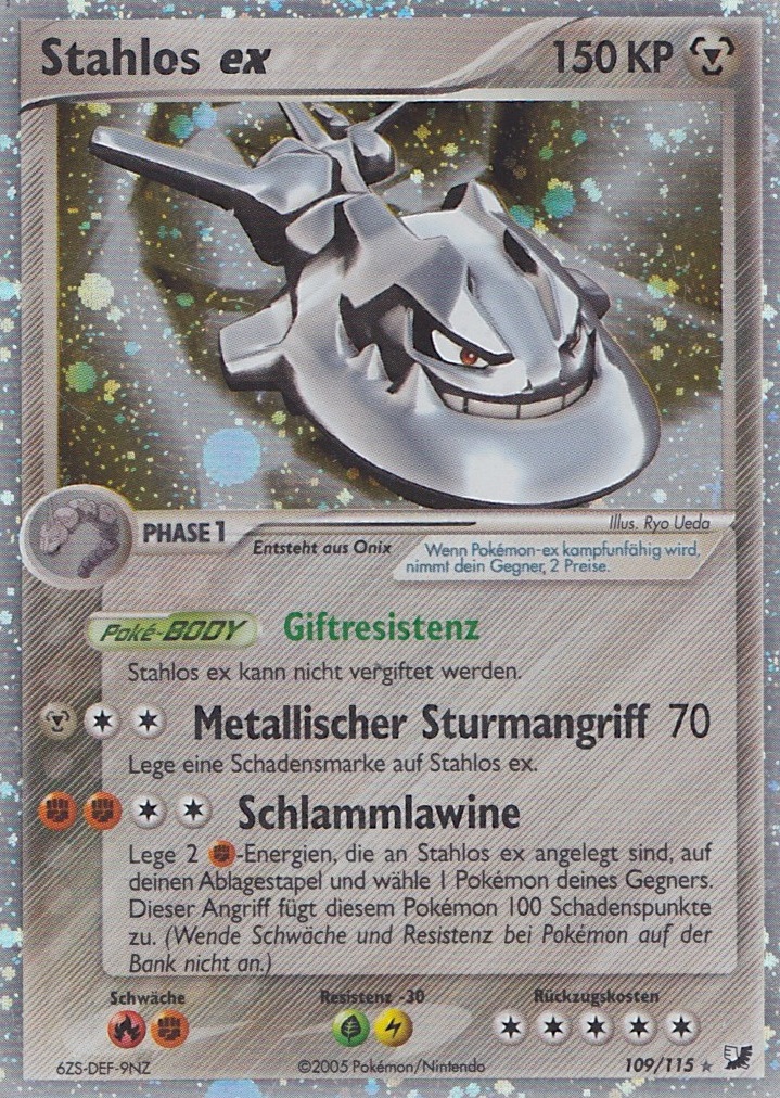 Stahlos ex 109 — EX Unseen Forces (German Pokémon TCG card)