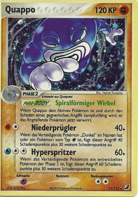 Quappo 11 — EX Unseen Forces (German Pokémon TCG card)