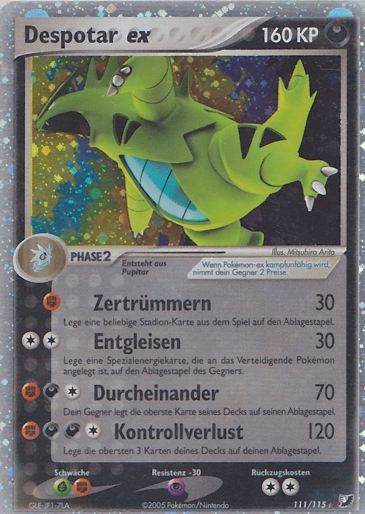 Despotar ex 111 — EX Unseen Forces (German Pokémon TCG card)