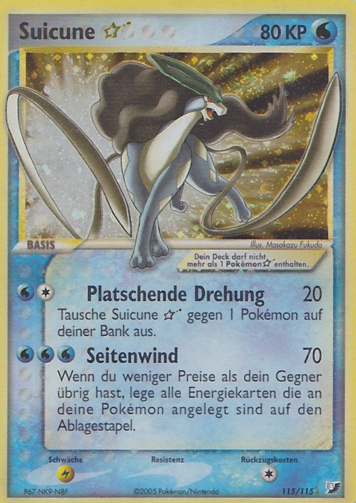 Suicune * 115 — EX Unseen Forces (German Pokémon TCG card)