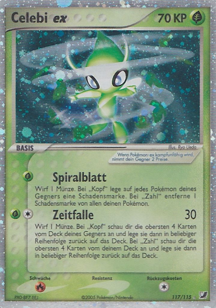 Celebi ex 117 — EX Unseen Forces (German Pokémon TCG card)