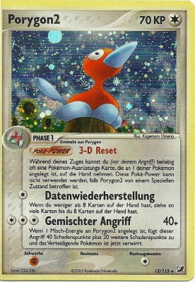 Porygon2 12 — EX Unseen Forces (German Pokémon TCG card)