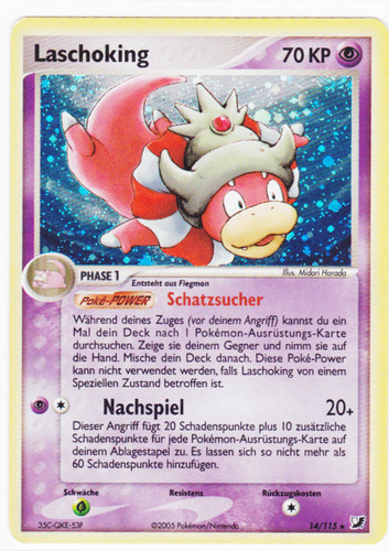 Laschoking 14 — EX Unseen Forces (German Pokémon TCG card)