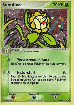 Sonnflora 16 — EX Unseen Forces (German Pokémon TCG card)