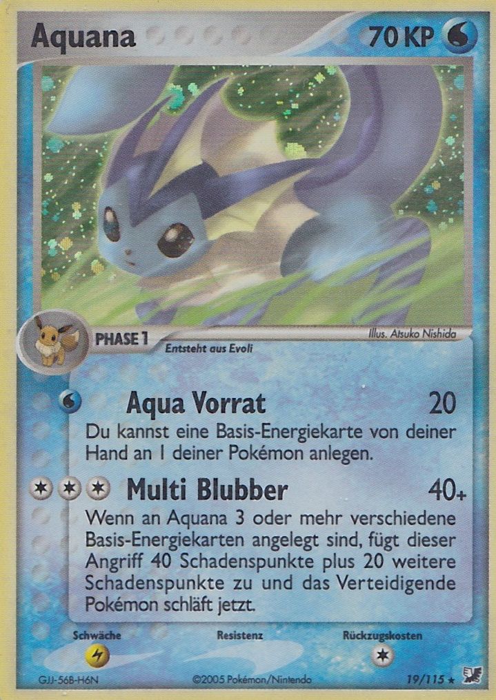 Aquana 19 — EX Unseen Forces (German Pokémon TCG card)