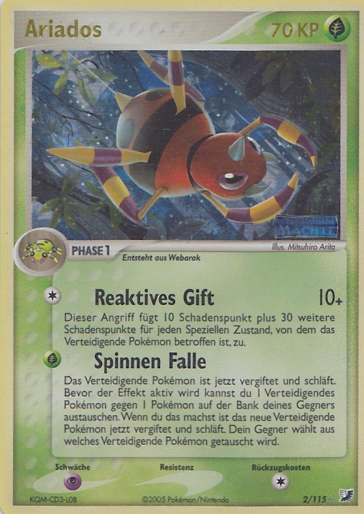 Ariados 2 — EX Unseen Forces (German Pokémon TCG card)