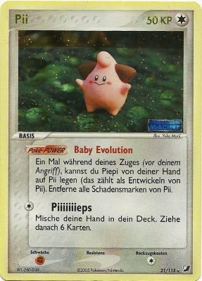 Pii 21 — EX Unseen Forces (German Pokémon TCG card)