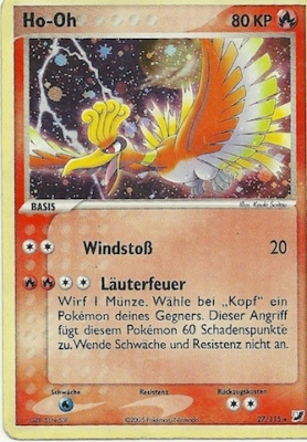 Ho-oh 27 — EX Unseen Forces (German Pokémon TCG card)
