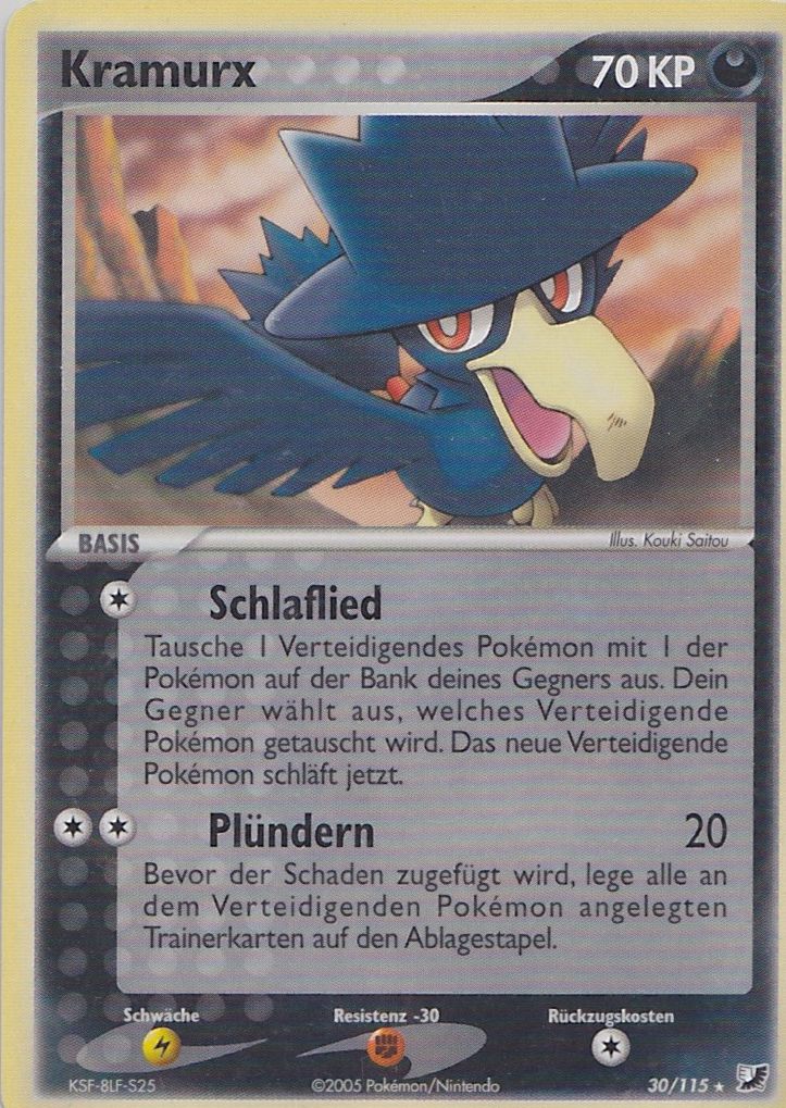 Kramurx 30 — EX Unseen Forces (German Pokémon TCG card)