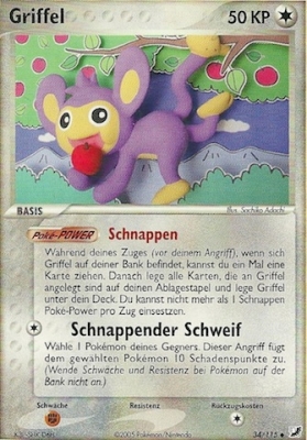 Griffel 34 — EX Unseen Forces (German Pokémon TCG card)