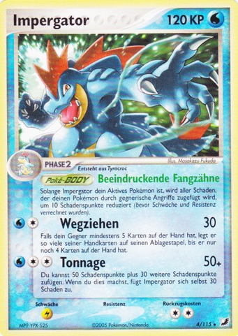 Impergator 4 — EX Unseen Forces (German Pokémon TCG card)