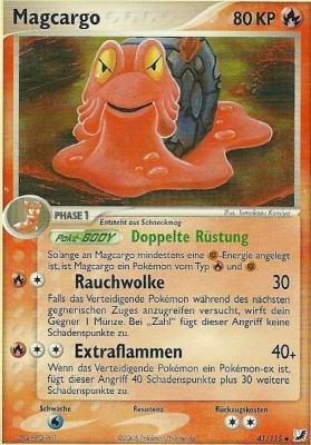 Magcargo 41 — EX Unseen Forces (German Pokémon TCG card)