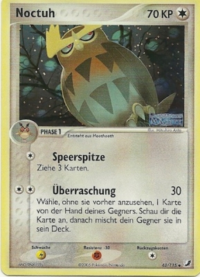 Noctuh 43 — EX Unseen Forces (German Pokémon TCG card)