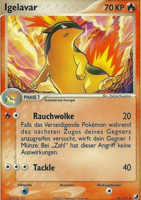 Igelavar 45 — EX Unseen Forces (German Pokémon TCG card)
