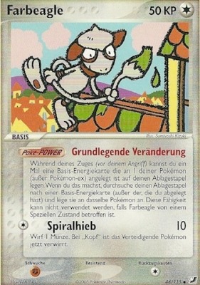 Farbeagle 48 — EX Unseen Forces (German Pokémon TCG card)