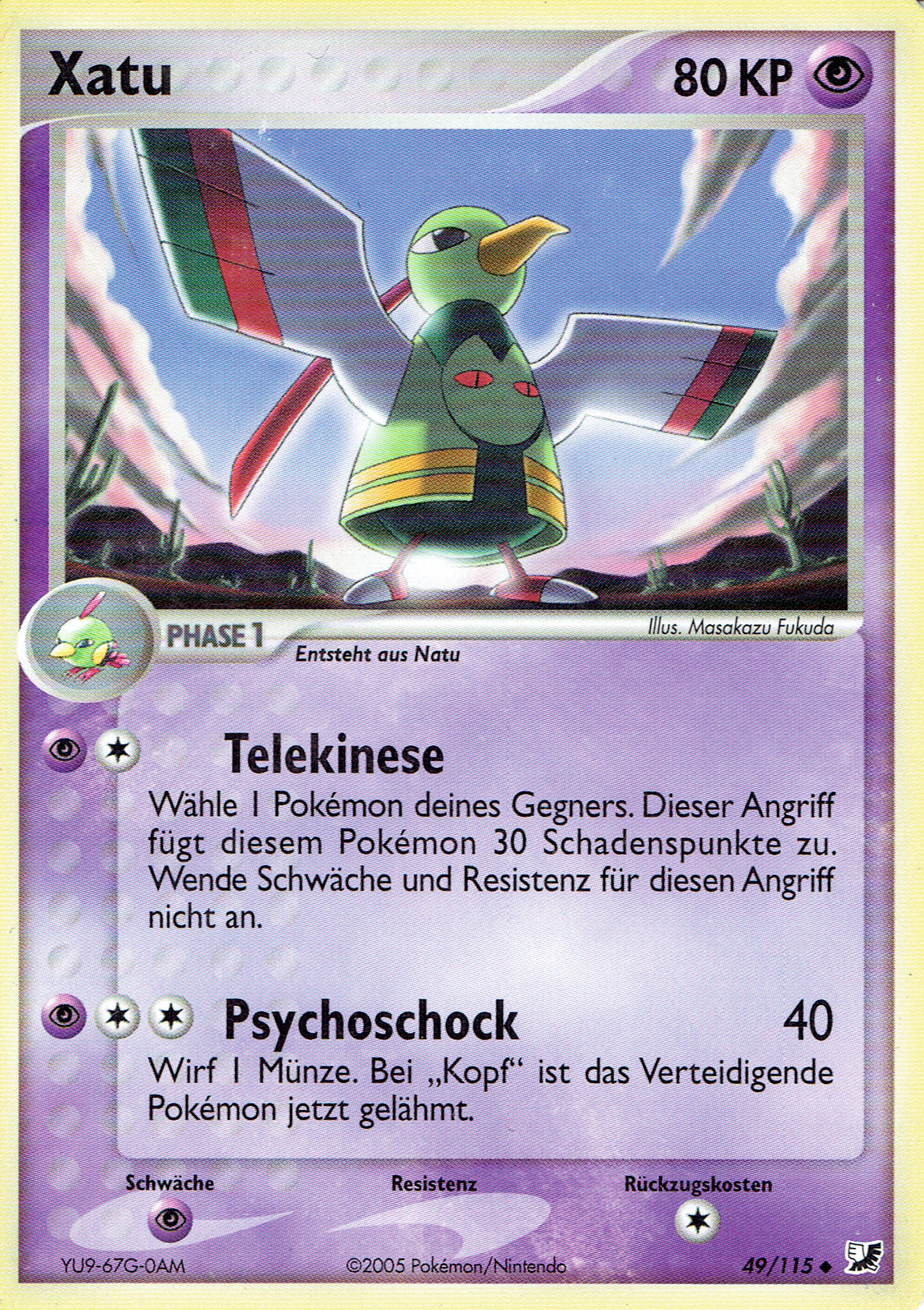 Xatu 49 — EX Unseen Forces (German Pokémon TCG card)